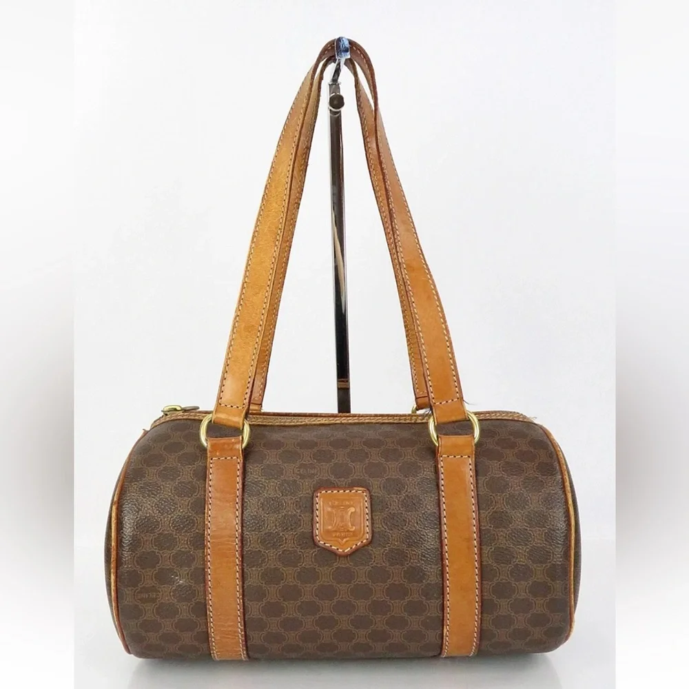 Celine Brown and Tan Shoulder Bag - Picture 1 of 16